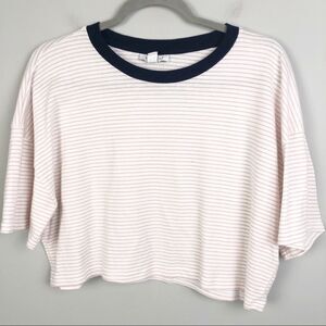 TOPSHOP | Striped Crop Short Sleeve Top Sz 8-10